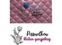 Stickdatei - Spruch "Pissnelken blühen ganzjährig"